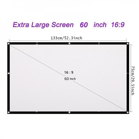 16:9 Foldable Design Home translucent Projection Screen Film Theater Outdoor 120 inch Movie Video Screen for Projector