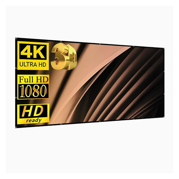 16:9 High-Density Portable Foldable 150-Inch Two Thickened Projection Soft 1080P 3D HD Projector Movie Screen ,Wrinkle-Free Projector Screen