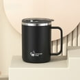 thumbnail image 1 of 16.9 OZ Stainless Steel Insulated Coffee Mug with Handle, Double Wall Vacuum Travel Mug, Tumbler 500ml Cup with Sliding Lid （Black）, 1 of 6