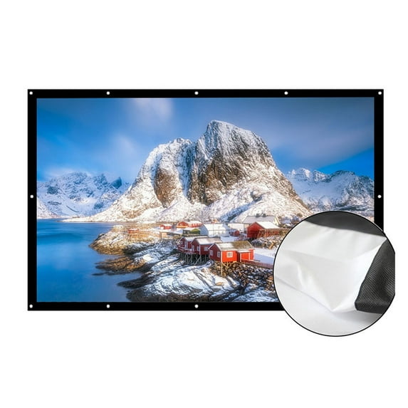 16:9 Projector Screen 180 200 250 300 Inch HD Matt White Anti-crease Projection Screen Wall Mounted Home Theater Big Canvas ,Not Opaque Projection