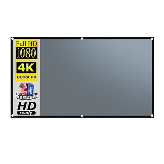 16:9 Scale Portable Black border with holes Metal Anti-Light Curtain 30-133 Inch Home Outdoor Office HD Projector Screen ,Better Contrast and Color