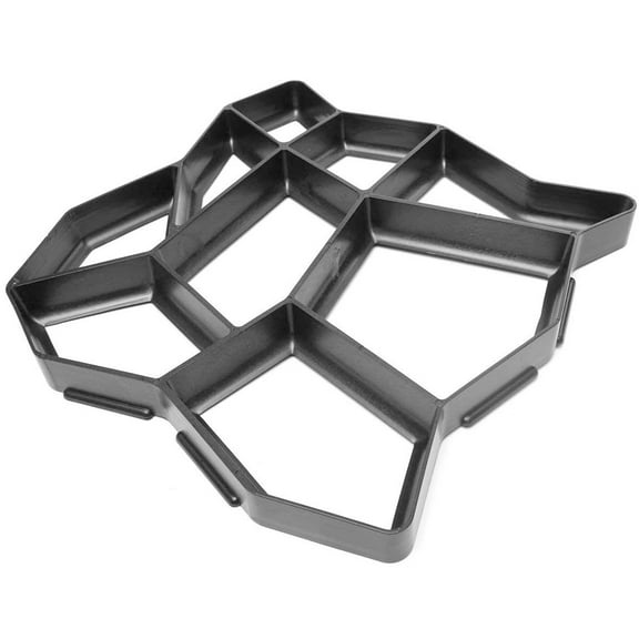 16.9 x 16.9 x 1.6 inch Walk Maker, Pathmate Stone Moldings Paving Pavement Concrete Molds Stepping Stone Paver Walk Way Mold for Patio