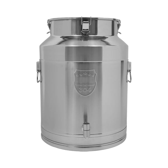 16.90Gal Stainless Steel Milk Can Heavy Duty Milk Jug Milk Bucket Wine Pail Bucket Bottle Liquid Container Storage Food Grade Round Barrel 64L Stainless Steel Milk Bucket Milk Jug Milk Can Sealed