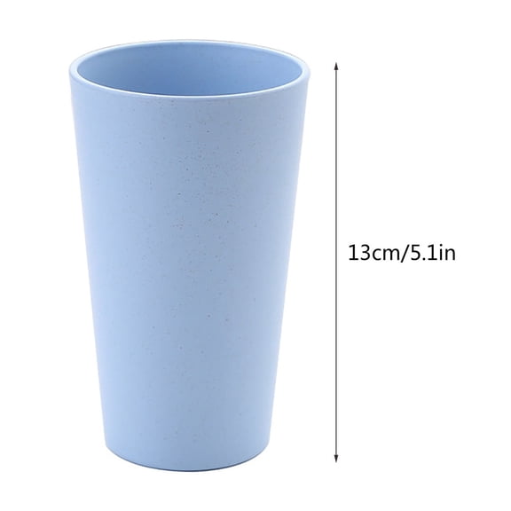 16.91 oz Natural Wheat Straw Unbreakable Drinking Tumbler, Large‑Capacity Multipurpose Cup, Non‑Slip Thickened Base Lightweight Tableware for Bathroom, Kitchen, Home and Office Daily‑Use Accessory