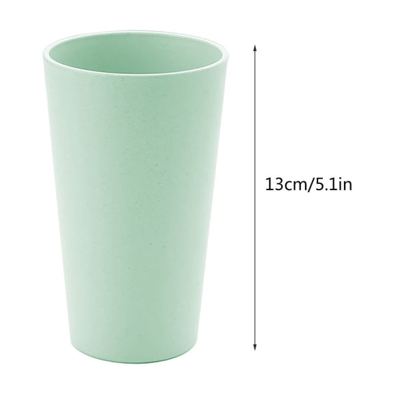16.91 oz Natural Wheat Straw Unbreakable Drinking Tumbler, Large‑Capacity Multipurpose Cup, Non‑Slip Thickened Base Lightweight Tableware for Bathroom, Kitchen, Home and Office Daily‑Use Accessory