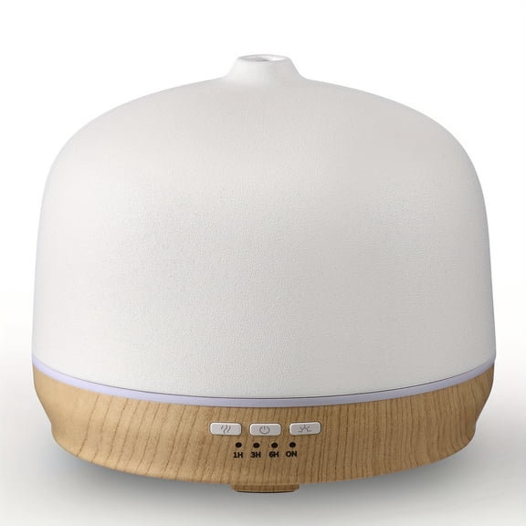 16.91oz Ceramic Lamp, Household Essential Oil Diffuser, Large Room Essential Oil Machine, with Timed Aroma Humidifier, Seven Color Changes, Ideal Holiday Gifts