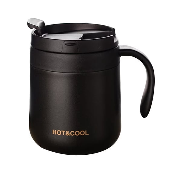 16.91oz Coffee Mug,304 Stainless Steel,Travel Cup,Double Wall Insulated Vacuum with Handle and Sliding Lid,Reusable Tumbler Cups,Thermal Cup for Home and Office