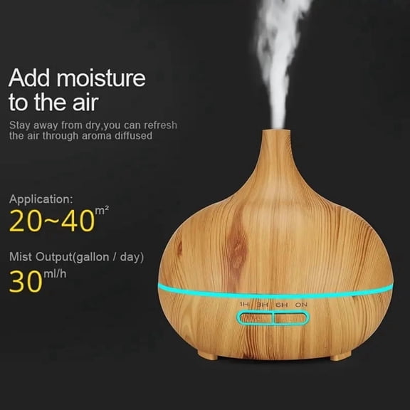 16.91oz Essential Oil  Diffuser (Large Room) With 6 Bottles Of Essential Oils   Bedroom Ultrasonic  Diffuser  Cool Mist Humidifier Vaporizer