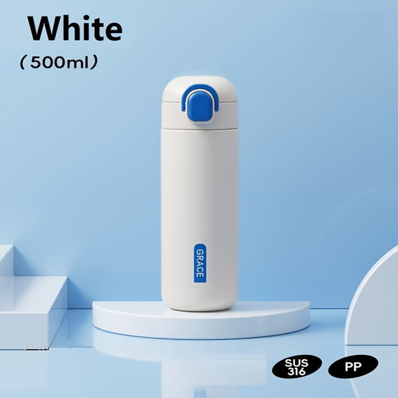 16.91oz Insulated Water Bottle, Portable Travel Mug, Perfect for Camping, Hiking, Fitness, and Outdoor Activities - Stylish Drop-Proof Stainless Steel Mug with Straw, the perfect gift for Halloween,