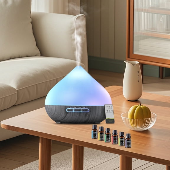 16.91oz Soundwave technology Air Humidifier & Aromatherapy Machine with Remote Control, Essential Oil Diffuser,