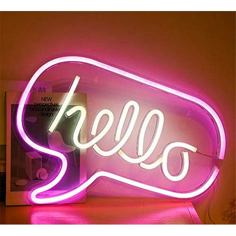 Hello neon light sign hot sale