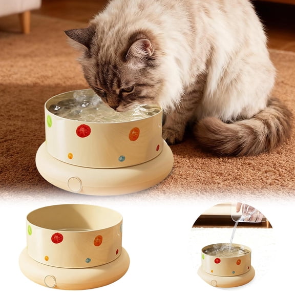 16.9OZ Anti-Freeze Heated Pet Bowl for Dogs Cats Outdoor-Thermal Heated Water Dish Winter,Heated Dog Water Bowl&Cat Bowl,Provides Warm Drinkable Water for Pets,Chickens,Small Animals Indoor Outside