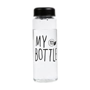 16.9Oz/500Ml Plastic Water Bottle with Leak-Proof Lid, Reusable Portable BPA Free Handheld Water Bottle with Screw-On Lid for Fitness, Yoga, Gym & Outdoor Hiking Commuting Activities