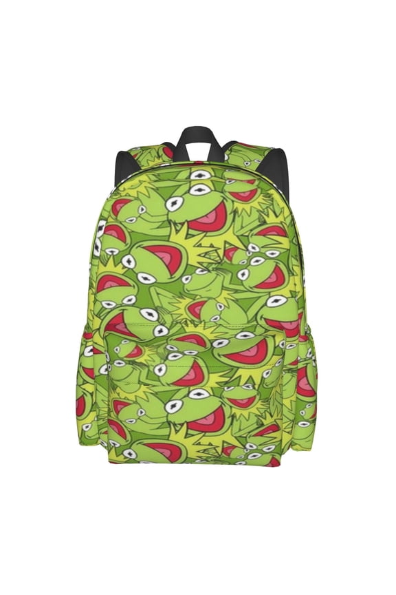 16.9in Ker-Mit The Frog Backpack Graphic Backpack Large Capacity Portable Outdoor Travel Backpack Laptop Bag