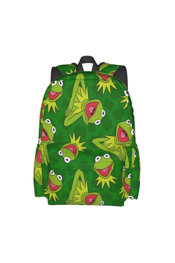 16.9in Ker-Mit The Frog Backpack Graphic Backpack Large Capacity Portable Outdoor Travel Backpack Laptop Bag