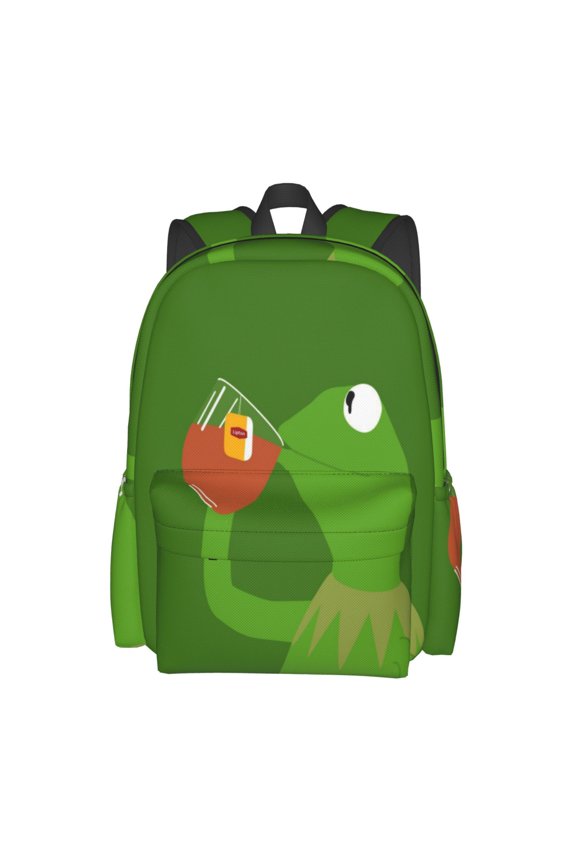 16.9in Ker-Mit The Frog Backpack Graphic Backpack Large Capacity Portable Outdoor Travel Backpack Laptop Bag