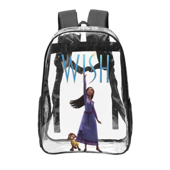 16.9In Wis-h Clear Backpac Clear Bag Heavy Duty Pvc Large Bookbags Transparent Bag Work