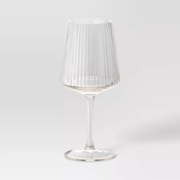 16.9oz Ribbed Stemmed Cassin Wine Glass -