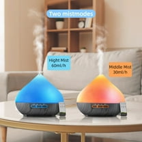 16.9oz USB Humidifier & Essential Oil Diffuser with Remote  Quiet Aromatherapy  Night Light  Blue for Home  Office  Bedroom