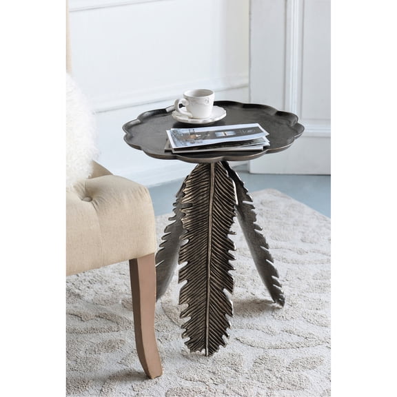 16.9x19.7 size, round top - Leaf - inspired aesthetic - In the living room - Blends into the space
