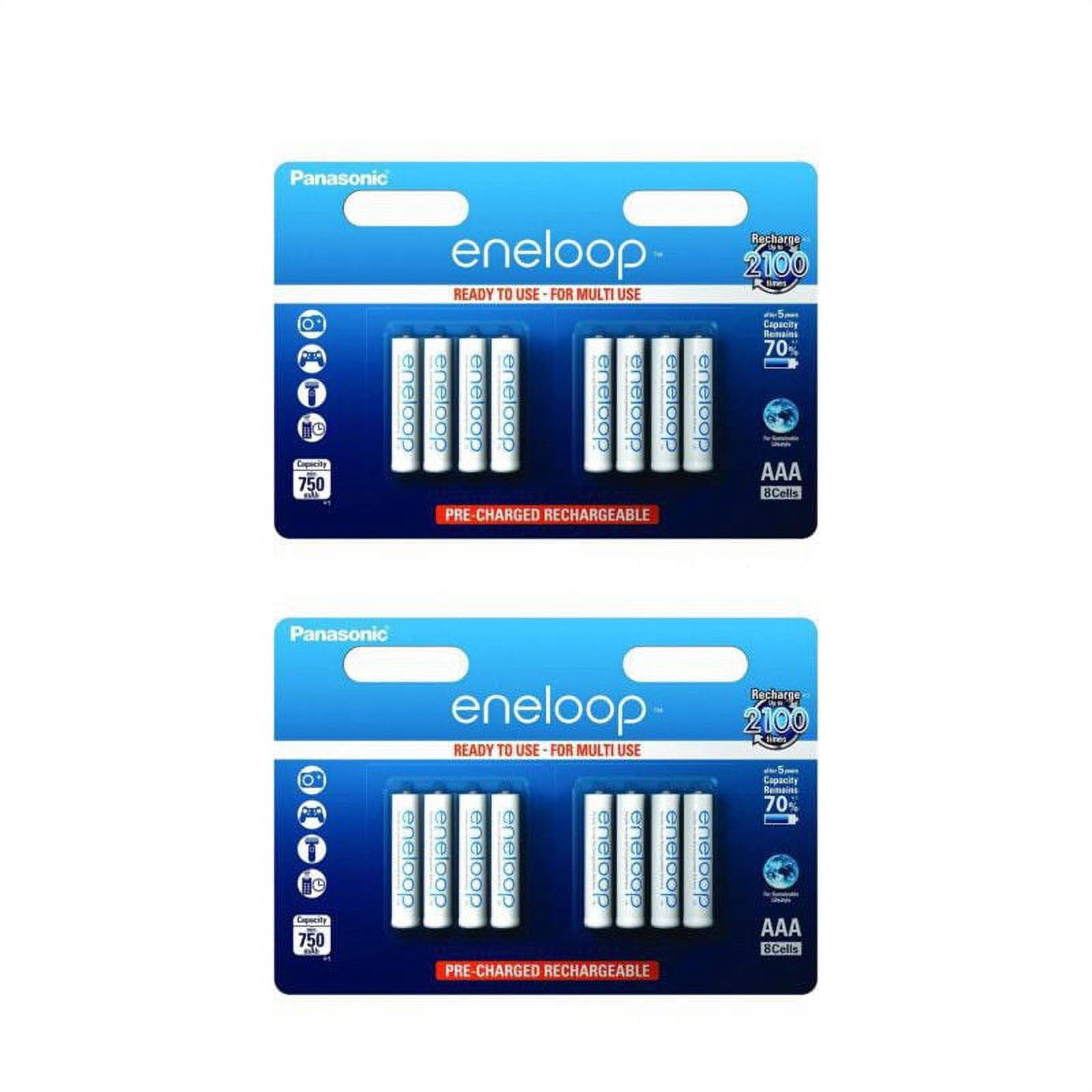 16 AAA Panasonic Eneloop BK-4MCCE Rechargeable Batteries min 750 mAH