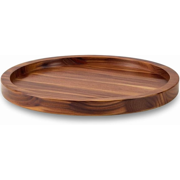 16" Acacia Wood Lazy Susan Organizer Kitchen Turntable for Cabinet Pantry Table Organization