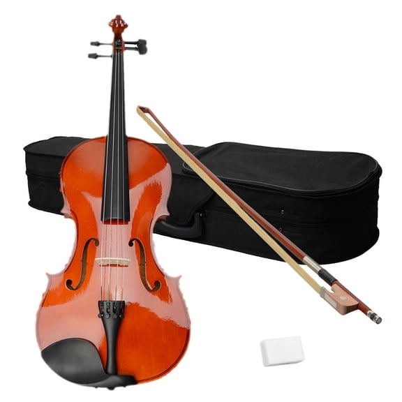 16" Acoustic Viola with Case Bow Rosin, Musical Instrument Viola Set for Adults,Beginners Students (Nature)