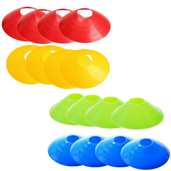16 Agility Training Cones, Round Cones Sports for Training ( Red/ Blue/ Green/ , 4pcs/ Each Color )