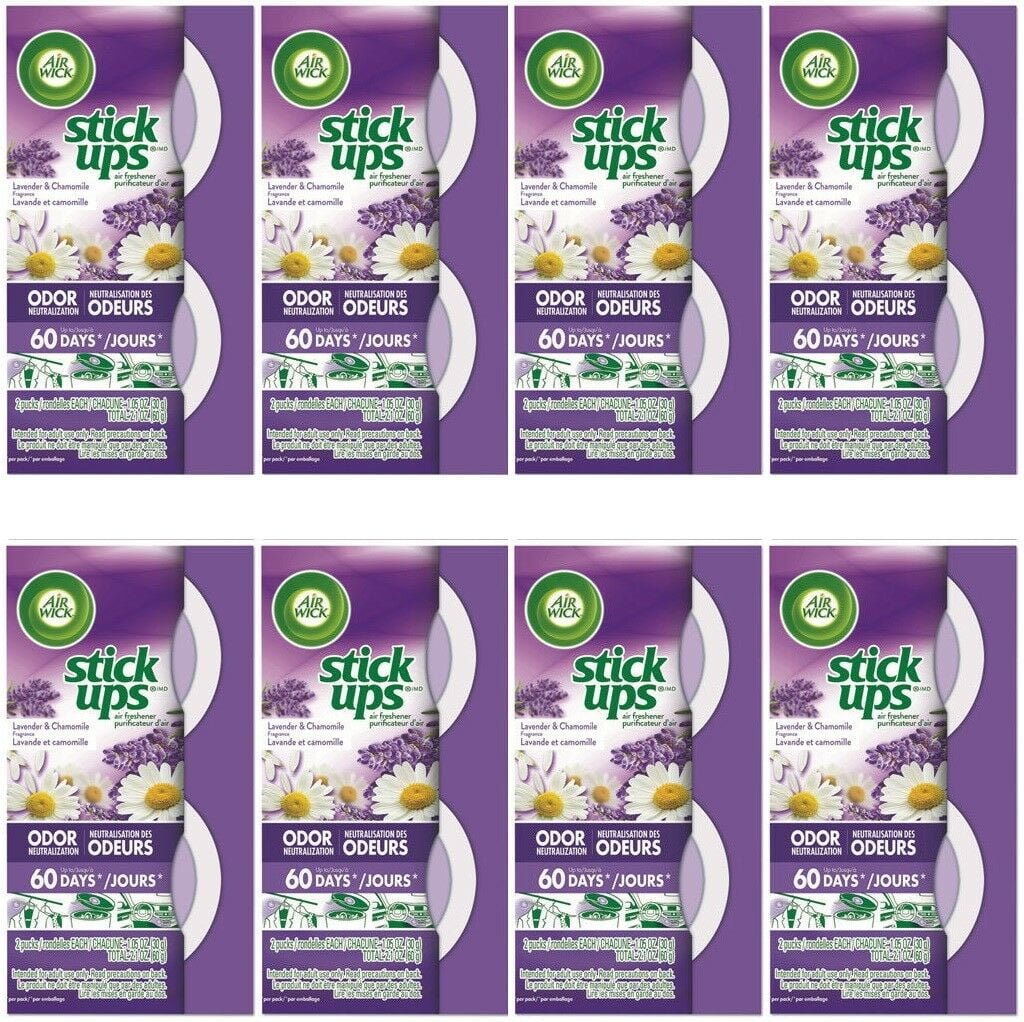 16 Air Wick Stick Ups Small Spaces Air Freshener Lavender & Chamomile