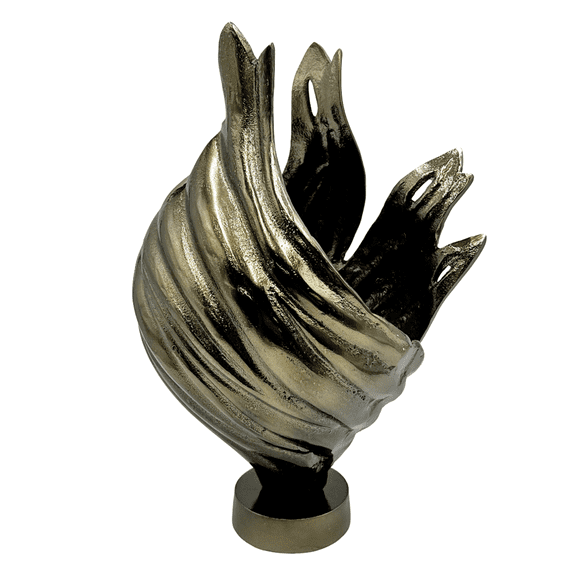 16" Aluminum Decorative Abstract Bronze Sculpture