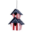 thumbnail image 1 of 16" Americana 2 compartment Wood Birdhouse, 1 of 7