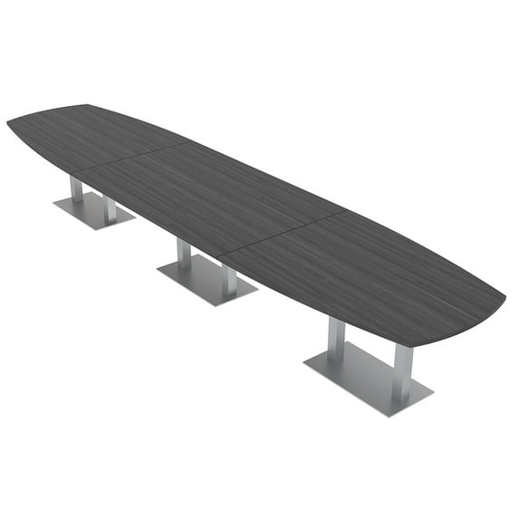 16' Arc Boat Modular Conference Table Metal Bases Power And Data