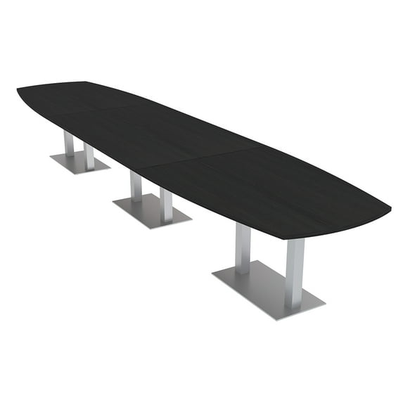 16' Arc Boat Modular Conference Table Metal Bases Power And Data