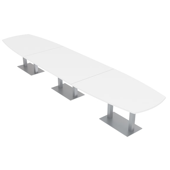 16' Arc Boat Modular Conference Table Metal Bases Power And Data