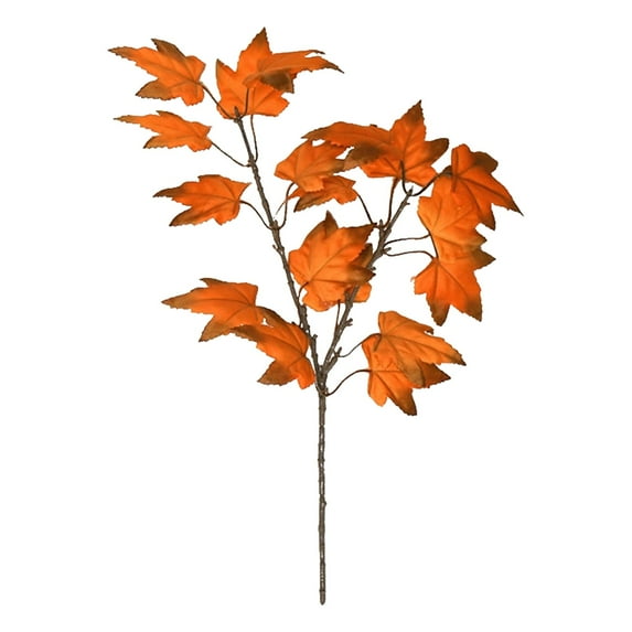 16” Artificial Maple Branches Faux Fall Greenery Stems with Realistic Leaves for Autumn Home Wedding Centerpiece Décor, C, Artificial Plants and Flowers