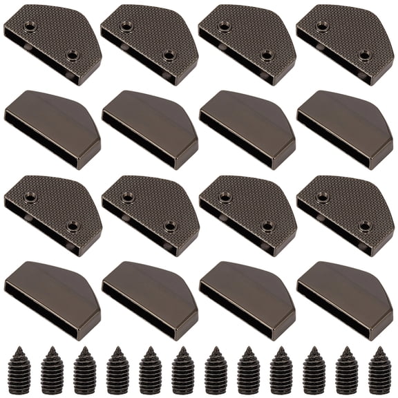 16 Bags Alloy Zipper Tail Clips Zipper Tip for DIY Sewing Craft Triangle Black 18x27.5x6.5mm