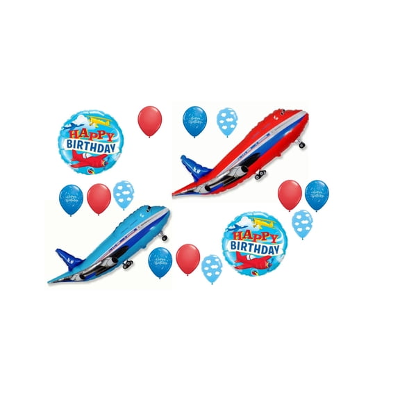 16 BALLOONS new PLANE set AIRPLANE aeroplane BIRTHDAY favors DECOR gift PARTY