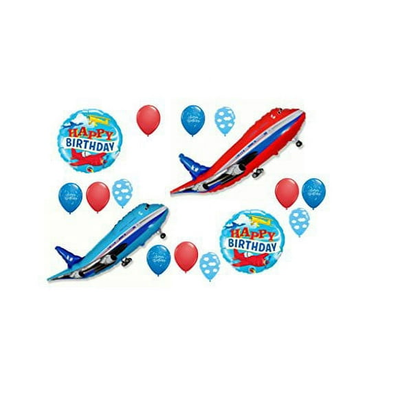 16 Balloons New Plane Set Airplane Aeroplane Birthday Favors Decor Gift Party
