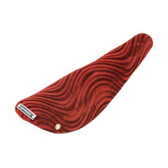 16" Banana Saddle Velour Red. Bike seat, bicycle seat, Bike part, bicycle part, lowrider bike seat, lowrider bicycle seat