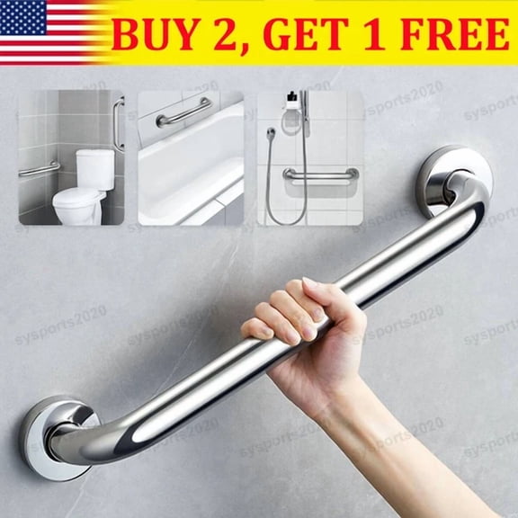 16 Bathroom Shower Grab Bar Handle Safety Hand Rail Support Bar Stainless Steel