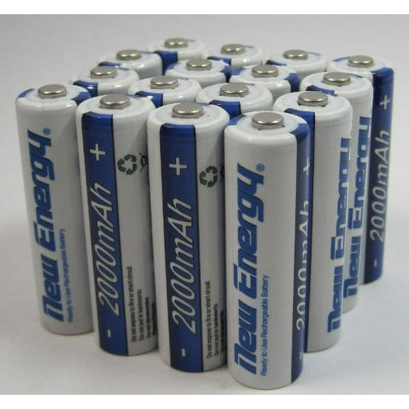 16 Batteries Rechargeable AA NiMH 2000mAh 1.2V 1500 Cycles Battery New Energy