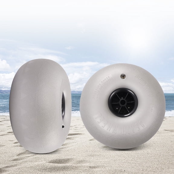 16 Beach Balloon Wheels 2 Pack, Heavy Duty Sand Tires 176 Lbs Capacity Each, 2-4 PSI Low Pressure, 26mm Axle Hole for Beach Wagon, Kayak Cart, Fishing Cart