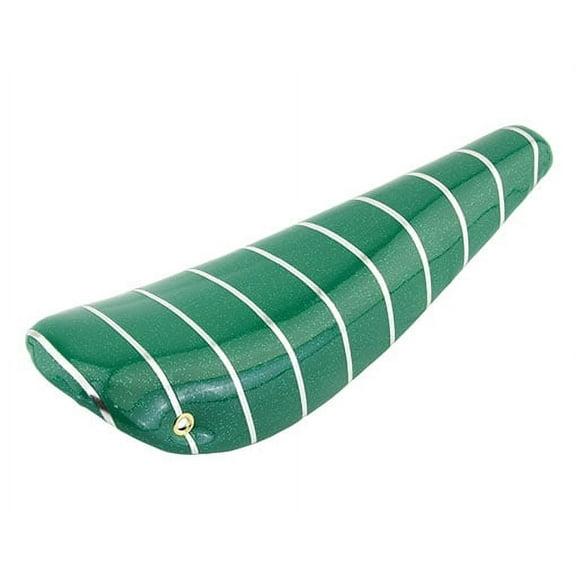 16" Bike Banana Saddle Sparkle Green with Silver Stripe. Banana seat for 16" bikes. Bicycle part for lowrider, BMX, cruiser, bike part.