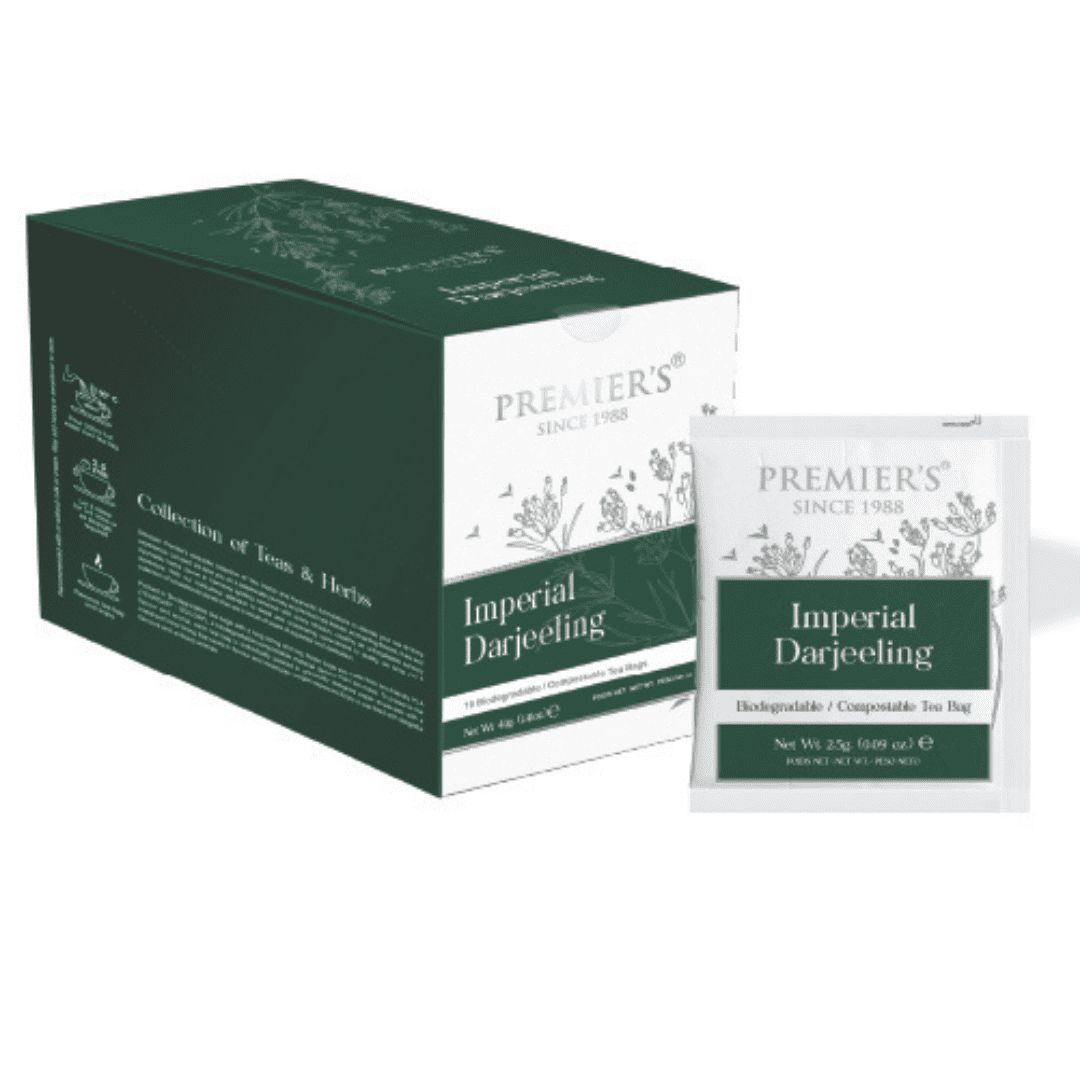 Premiers Imperial Darjeeling Tea, 16 Biodegradable/Compostable Pyramid ...