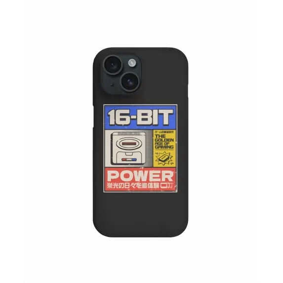 16-Bit Power Retro Gamer Pixel Art Phone Case for iPhone 16 15 14 13 12 ...