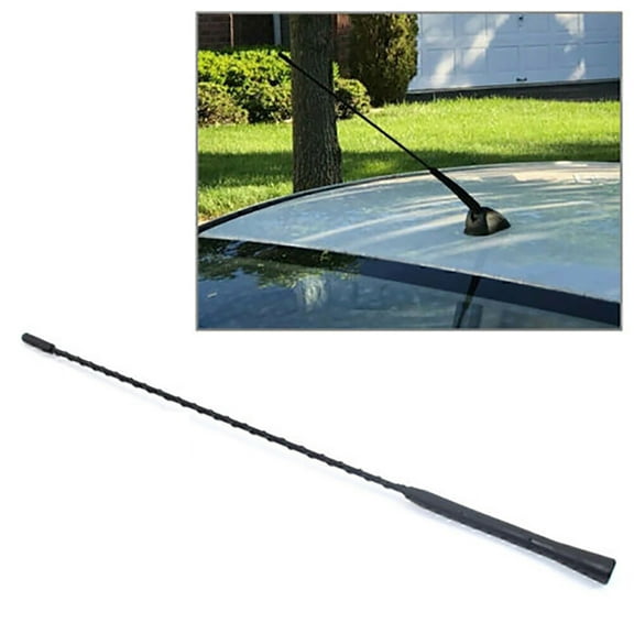 16" Black Car Roof Antenna Mast Spiral Whip Aerial Car AM FM Radio Antenna Universal