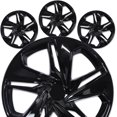 thumbnail image 1 of 16" Black Lacquer Hubcaps Compatible with 2016-2026 Honda Civic Sedan Steel Wheels - Set of 4,Snap-on Design Wheel Rim Covers, 1 of 7
