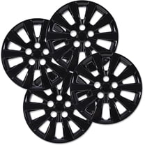 16" Black Lacquer Hubcaps for Nissan Leaf 2011-2017,Nissan Sentra 2013-2019,Snap-on Installation,4 pieces Wheel Rim Covers for Steel Wheels