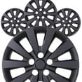thumbnail image 1 of 16" Black Matte Hubcaps Compatible with 2011-2017 Nissan Leaf,2013-2019 Nissan Sentra,Snap-on Installation Set of 4 Wheel Rim Covers Compatible with Steel Wheels, 1 of 7
