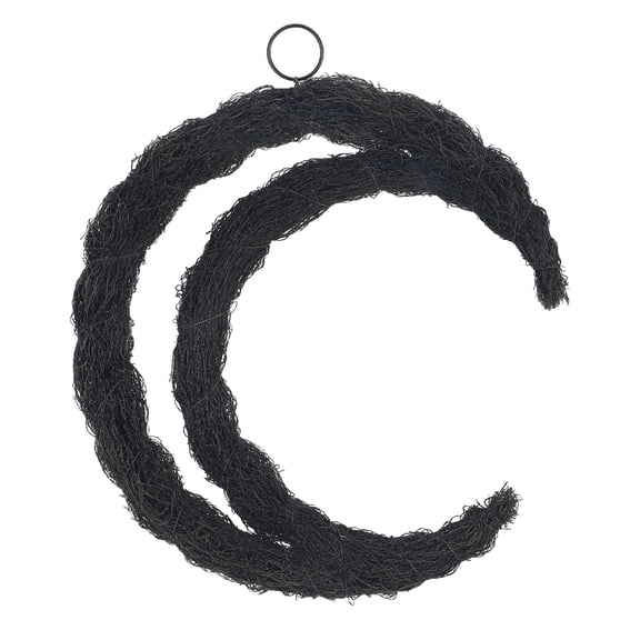 16" Black Twig Crescent Moon Wreath by Ashland®